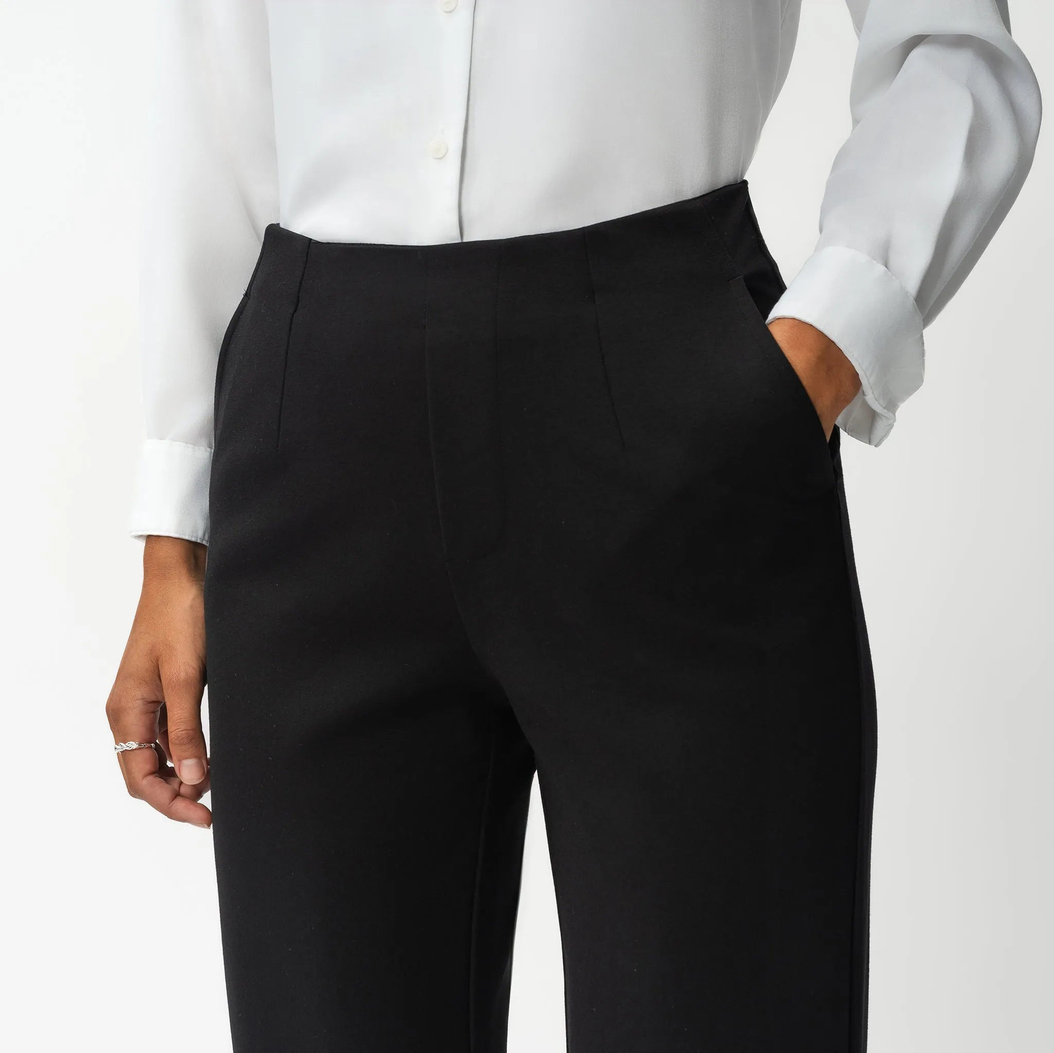 Tailored Ponte Straight Trouser