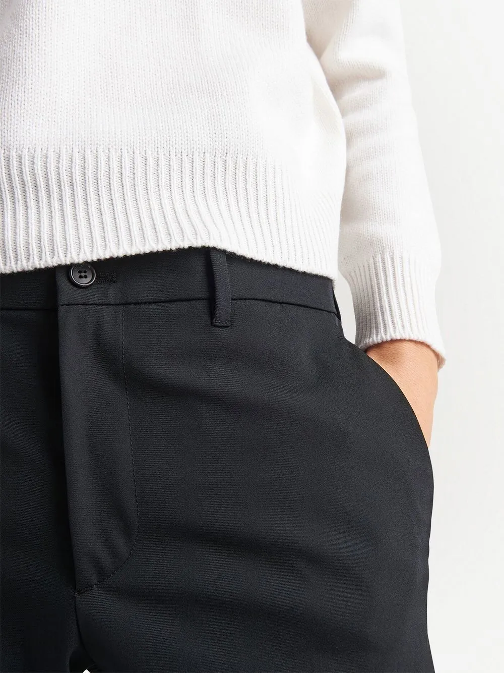 tailored slim-fit trousers