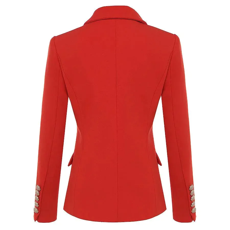 The Priscilla Slim Fit Blazer - Cherry Red