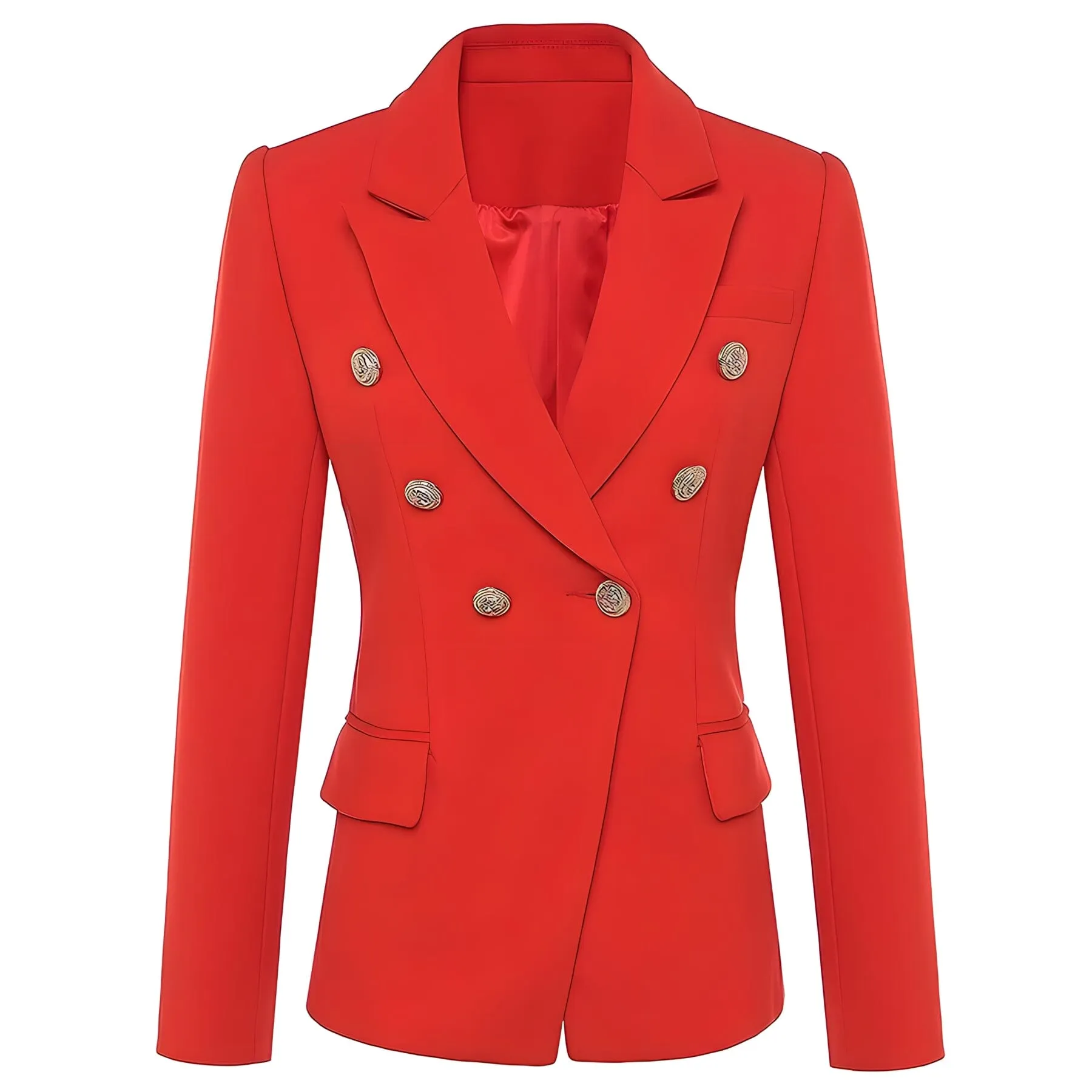 The Priscilla Slim Fit Blazer - Cherry Red