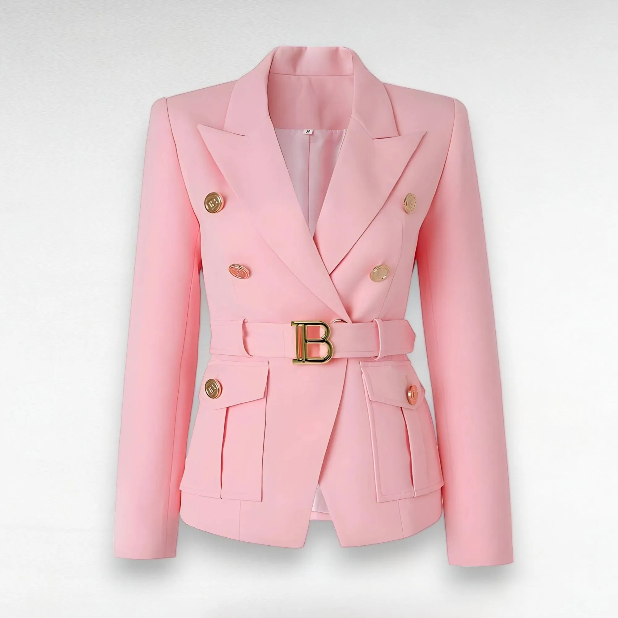 The Reggie Long Sleeve Belted Blazer