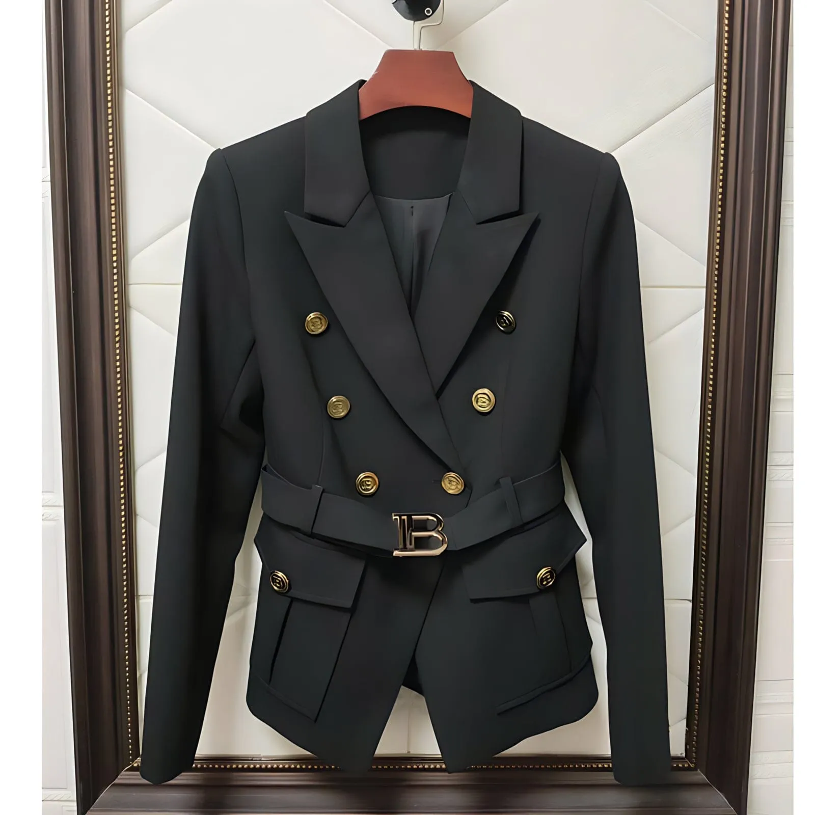 The Reggie Long Sleeve Belted Blazer