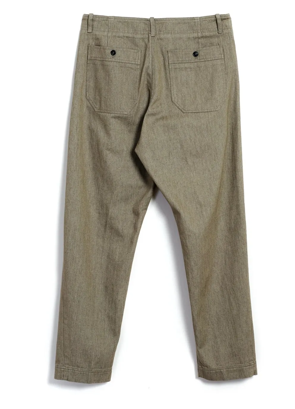 TRYGVE | Wide Cut Cropped Trousers | Safari