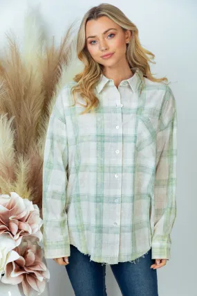 White Birch Plaid Top