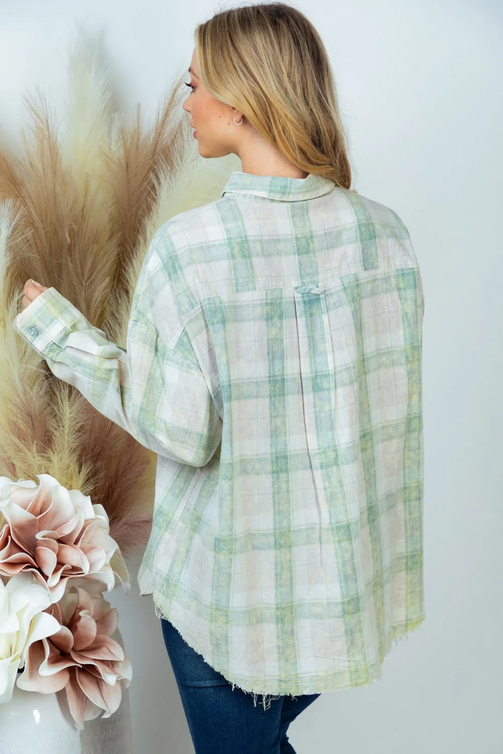 White Birch Plaid Top